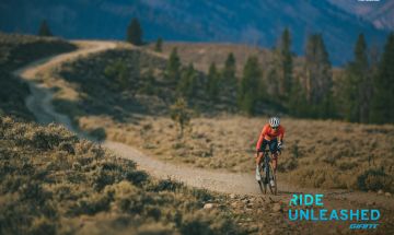 Cyclist on gravel bike