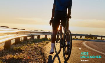 Cyclist and sunset