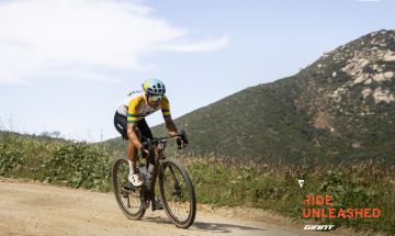 Gravel Cyclist on dirt road