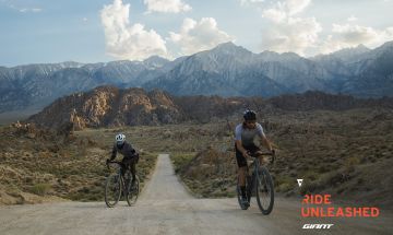 Gravel cyclists riding on dirt path